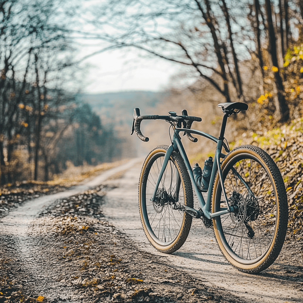 gravel bike on gravel road