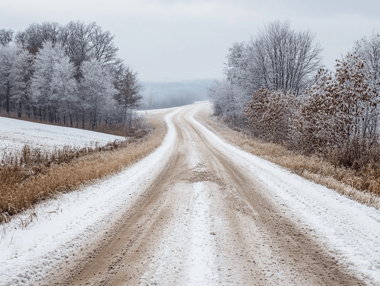 groovebackunltd_A_winter_gravel_road_landscape_--ar_43_--v_6._911903e5-511e-4c6d-b32f-0a4bfa64c37a_0 gravel road in winter with snow
