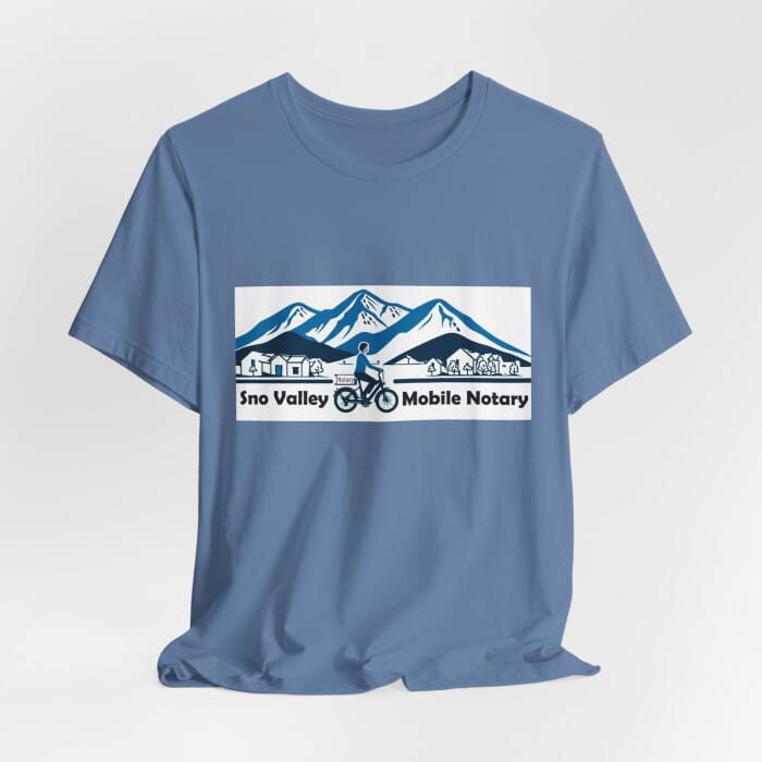 Sno Valley Mobile Notary Unisex Tee - Mountain Adventure Shirt - Image 5