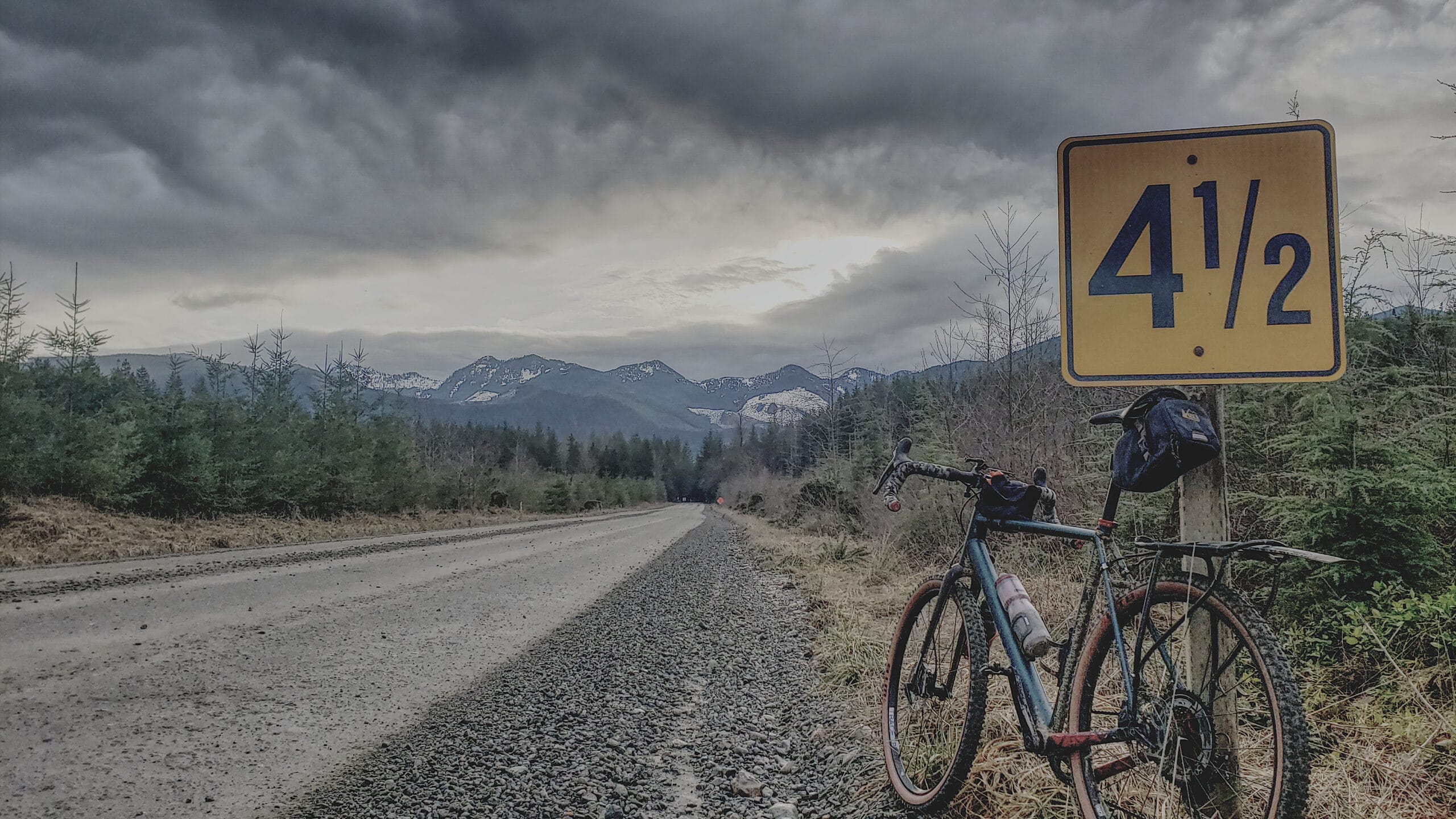 Gravel riding on backcountry forest roads, Washington
