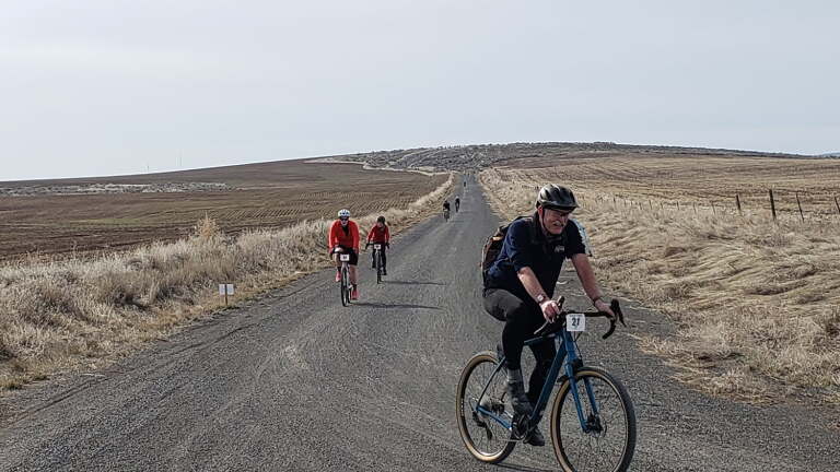 Scenic gravel route with mountain views, Washington State
